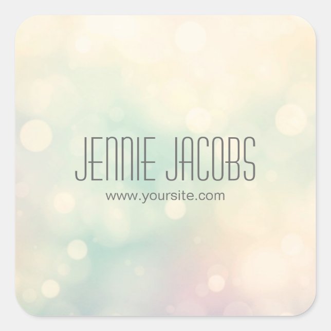 Pegatina Cuadrada Sutiles Pegatinas de Bokeh (Anverso)