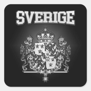 Pegatina Cuadrada Sverige Emblem