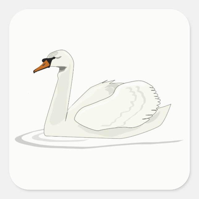 Pegatina Cuadrada Swan (Anverso)
