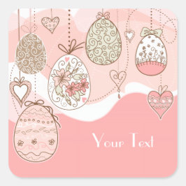 Pegatina Cuadrada Sweet Elegance Easter