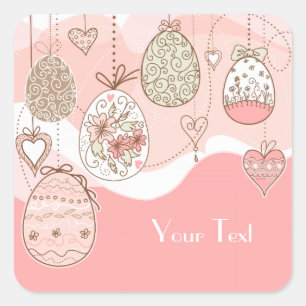 Pegatina Cuadrada Sweet Elegance Easter