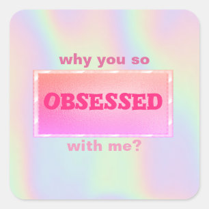Pegatina Cuadrada Sweet Girly Holographic
