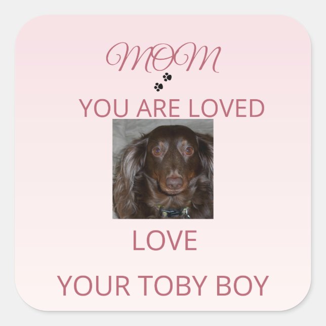 Pegatina Cuadrada Sweet Moments With Your Fur-Kid (Anverso)