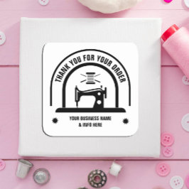 Pegatina Cuadrada SWING personalizado en blanco y negro