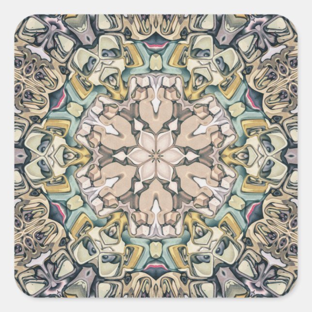 Pegatina Cuadrada Symmetry of Shapes (Anverso)
