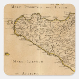 Pegatina Cuadrada Syracuse e Italia