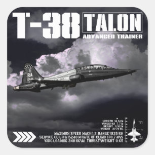 Pegatina Cuadrada T-38 Talon