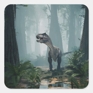 Pegatina Cuadrada T-Rex