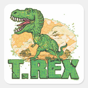 Pegatina Cuadrada T Rex Big Dot