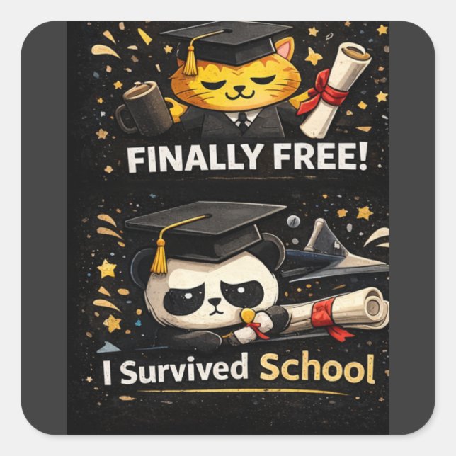 Pegatina Cuadrada T-Shirt (Anverso)