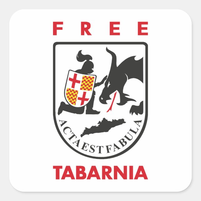 Pegatina Cuadrada Tabarnia libre 3 (Anverso)