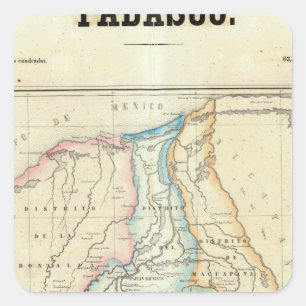 Pegatina Cuadrada Tabasco, México