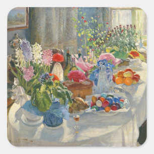 Pegatina Cuadrada Tabla de Pascua