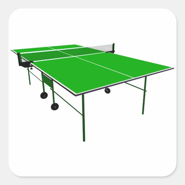 Pegatina Cuadrada Tabla de ping-pong (Anverso)