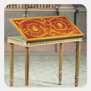 Pegatina Cuadrada Tabla de tarjeta, c.1770