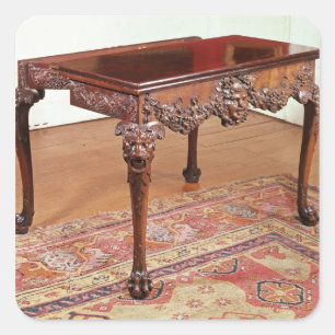 Pegatina Cuadrada Tabla de tarjetas, c.1740