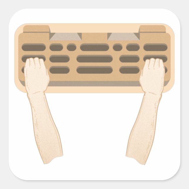 Pegatina Cuadrada tablero colgante más pequeño (Anverso)