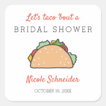 Taco sobre una ducha de novias