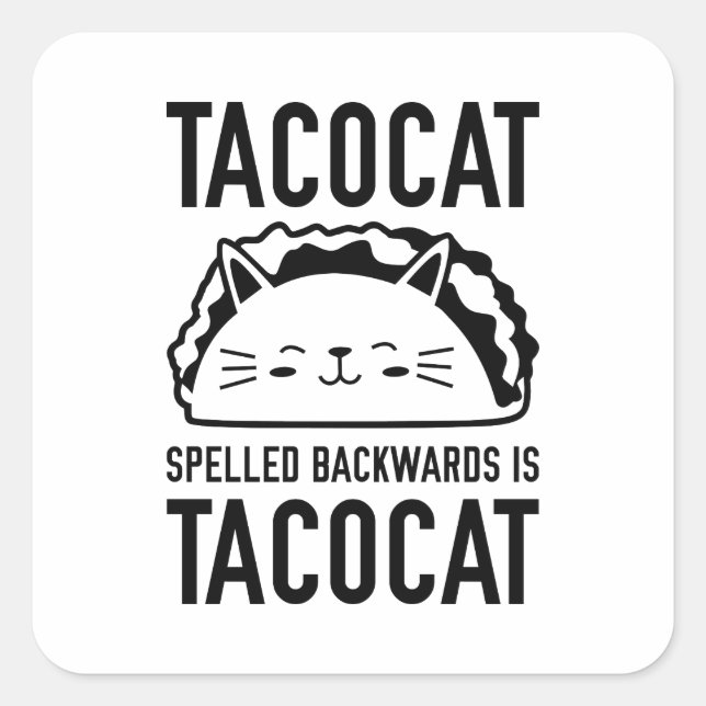 Pegatina Cuadrada Tacocat (Anverso)