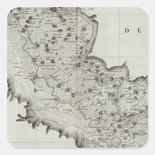 Pegatina Cuadrada Tahtah, Egipto (Anverso)