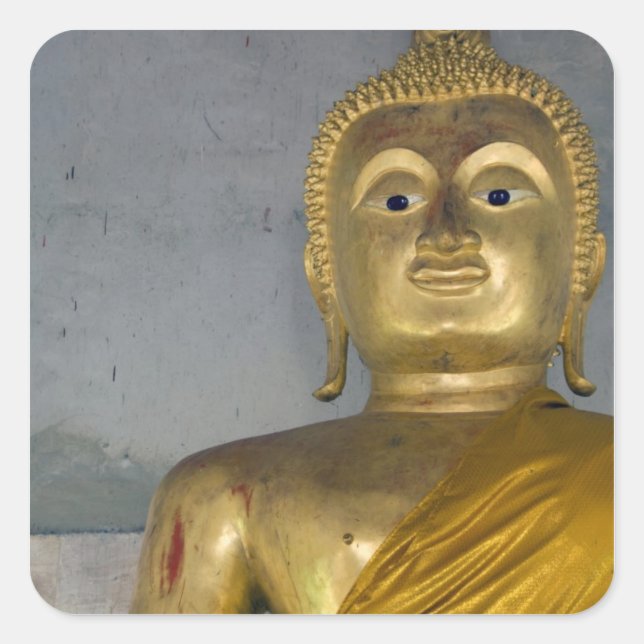 Pegatina Cuadrada Tailandia, Isla de Ko Samui (alias Koh Samui). (Anverso)