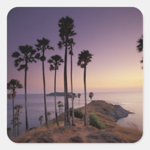 Pegatina Cuadrada Tailandia, isla de Phuket.