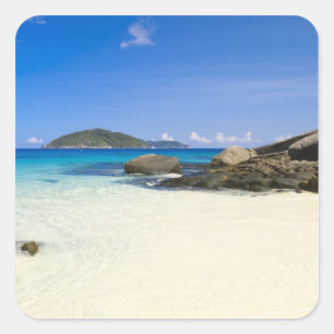 Pegatina Cuadrada Tailandia, Mar de Andaman. Isla Ko Miang Similan