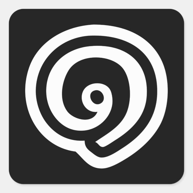 Pegatina Cuadrada Tailandia Número 1 / Uno / ๑ (Nueng) Idioma tailan (Anverso)