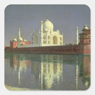 Pegatina Cuadrada Taj Mahal, 1874-76