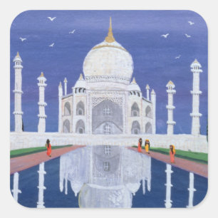 Pegatina Cuadrada Taj Mahal 1995