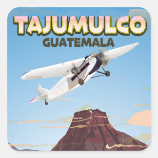 Pegatina Cuadrada Tajumulco Guatemala