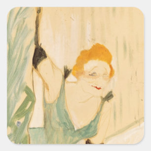 Pegatina Cuadrada Takin de Enrique de Toulouse-Lautrec el   Yvette