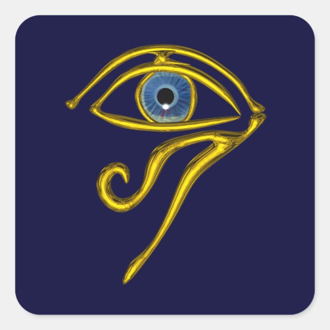 Pegatina Cuadrada TALISMAN AZUL, detalle (Anverso)