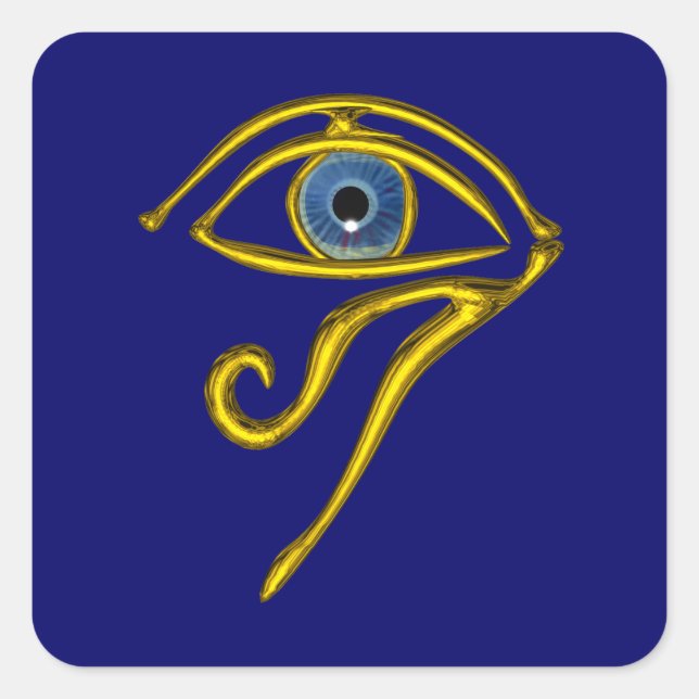 Pegatina Cuadrada TALISMAN AZUL, detalle (Anverso)