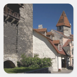 Pegatina Cuadrada Tallin, Estonia. Tallin es algo así como una