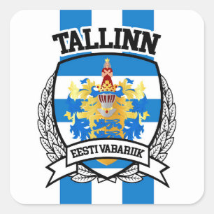 Pegatina Cuadrada Tallinn
