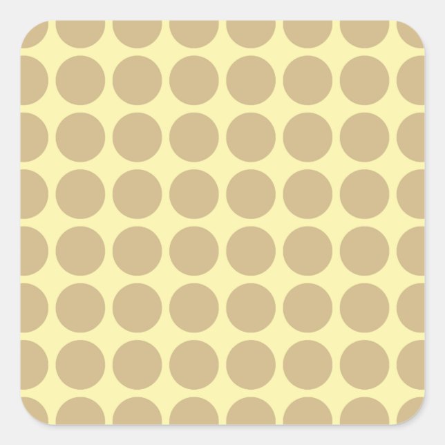 Pegatina Cuadrada Tan Cream Neutral Dots (Anverso)