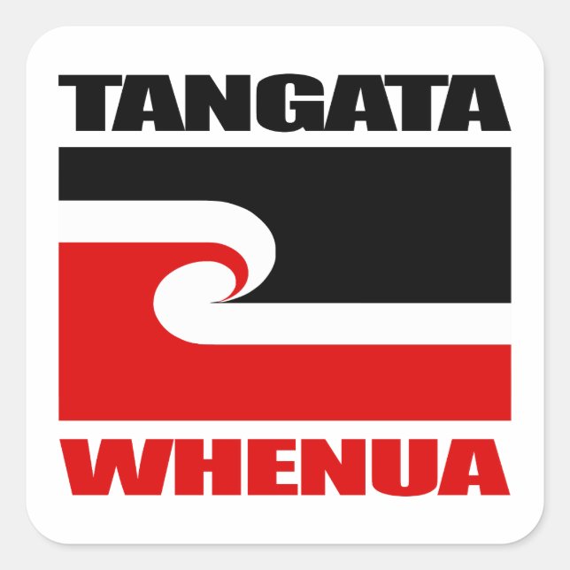 Pegatina Cuadrada Tangata Whenua (Anverso)
