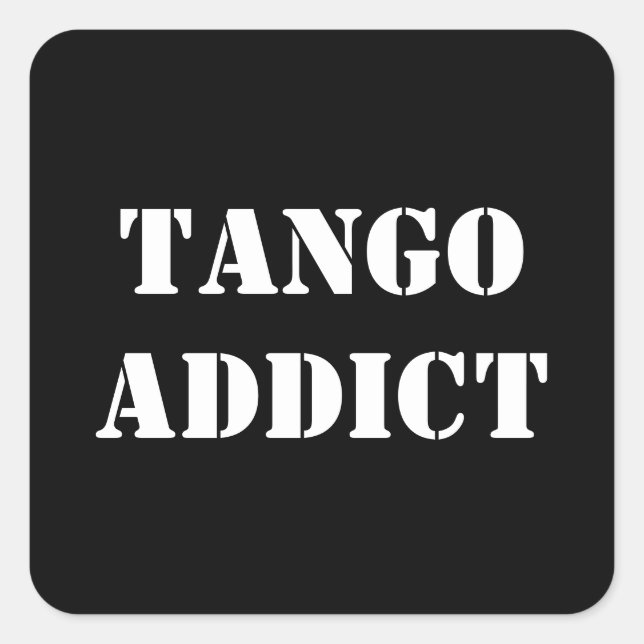 Pegatina Cuadrada Tango Addict Tanguero Tango Argentino (Anverso)