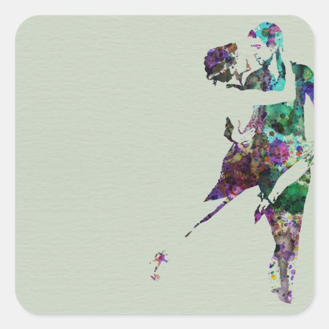 Pegatina Cuadrada Tango Dance (Anverso)