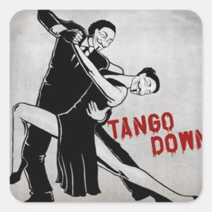 PEGATINA CUADRADA TANGO DOWN