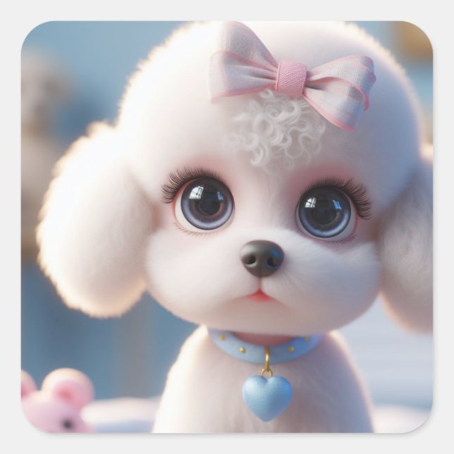 Pegatina Cuadrada Tanya (Anverso)