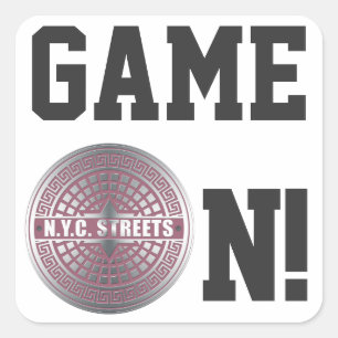 Pegatina Cuadrada Tapas de agujerosNYC