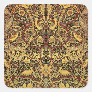 Pegatina Cuadrada Tapiz Falso William Morris Bullerswood