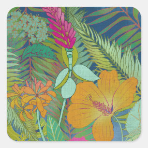 Pegatina Cuadrada Tapiz tropical II