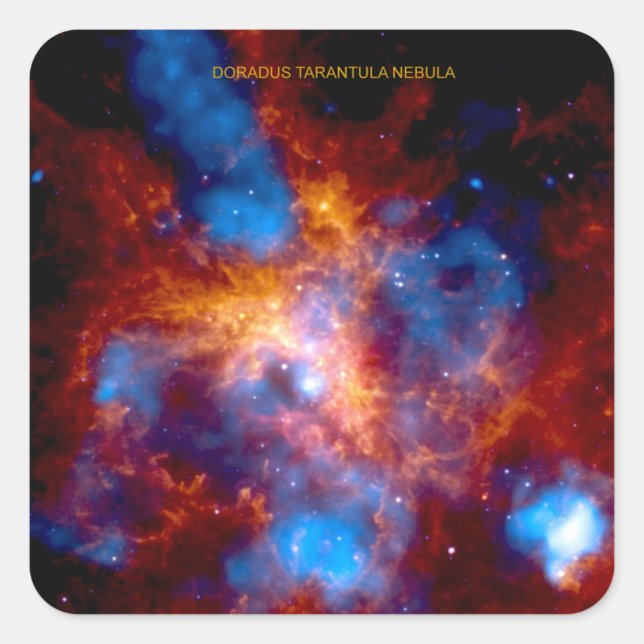 Pegatina Cuadrada Tarantula Nebula (Anverso)