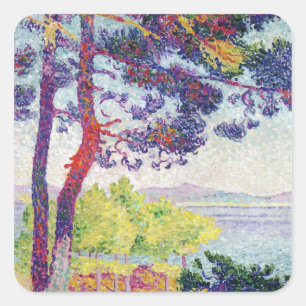 Pegatina Cuadrada Tarde en Pardigon, Var, 1907