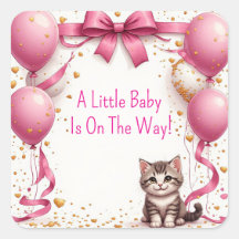 Tarjeta de deseos de baby shower de gatito 🍼