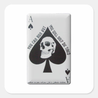 Pegatina Cuadrada Tarjeta de muerte de Vietnam