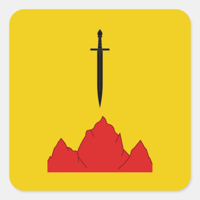 Pegatina Cuadrada Tarjeta de población de SCA Isenfir (Anverso)